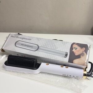 White Hair Straightening Brush